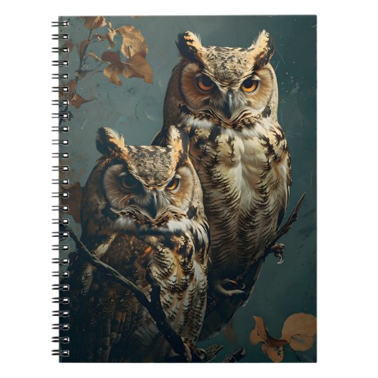 Vintage Owls Notizblock (Vorderseite)