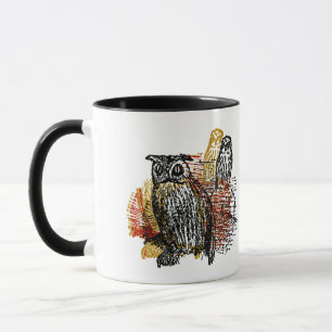 Vintage Owls Zwei-Tone-Kaffee-Tasse Tasse
