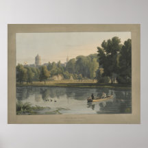 Vintage Oxford an den Ufern der Isis, 1812
