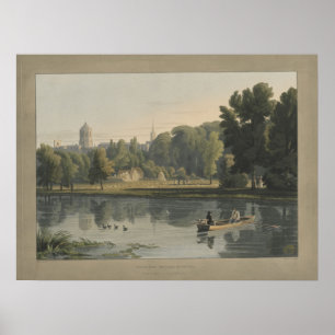 Vintage Oxford an den Ufern der Isis, 1812 Poster