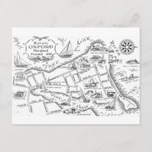 Vintage Oxford MD Postkarte