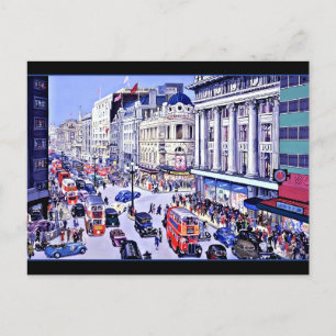 Vintage Oxford Street London Postkarte