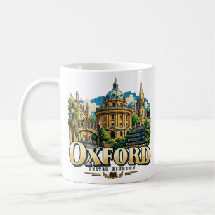 Vintage Oxford Vereinigtes Königreich Reise Kunst Kaffeetasse