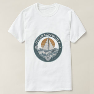 Vintage-Ozean-Expeditions-Abenteuer-Segeln im Frei T-Shirt