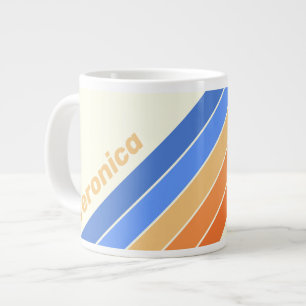 Vintage Ozean Sonnen Streifen mit Namen Jumbo-Tasse