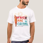 Vintage-Ozean-Surf-Tropischer-Sommer T-Shirt (Vorderseite)