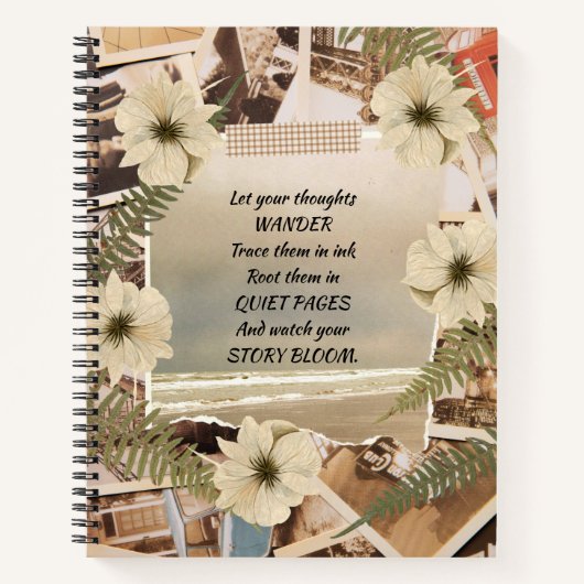 Vintage Ozeanansicht Notizblock (Vorderseite)