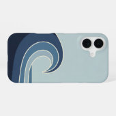 Vintage-Ozeanwelle iPhone 16 Hülle (Rückseite (Horizontal))