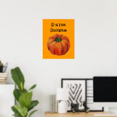 Vintage P steht für Kürbisposter Poster (Heimbüro)
