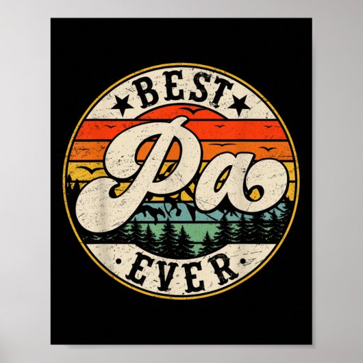 Vintage Pa Ever Father's Day Grandpa Men Poster (Vorne)