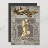 Vintage Paar-Hochzeits-Einladungen Einladung (Vorne/Hinten)