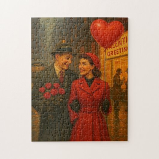 Vintage Paar zum Valentinstag Puzzle (Vertikal)