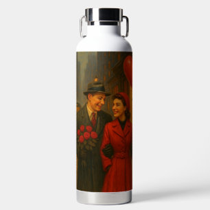 Vintage Paar zum Valentinstag Trinkflasche