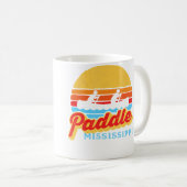 Vintage Paddle Mississippi Canoeing Retro Sun Raft Kaffeetasse (VorderseiteRechts)