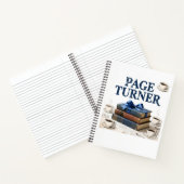 Vintage Page Turner Bookworm Notizblock (Innenseite)