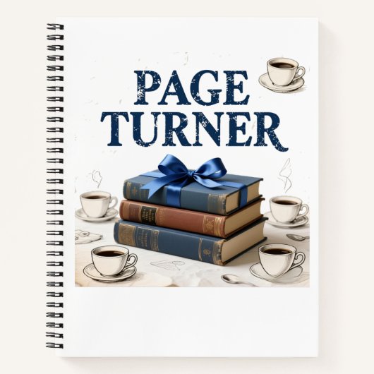 Vintage Page Turner Bookworm Notizblock (Vorderseite)