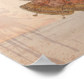 Vintage Pahari Mughal Kathak Miniature Dance Art Poster (Ecke)