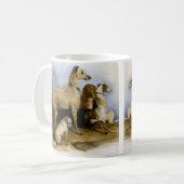 Vintage painting of five cute dogs kaffeetasse (Vorderseite Links)