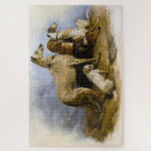 Vintage painting of five cute dogs puzzle (Vertikal)