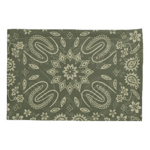 Vintage-Paisley-Bandana-Kissenbezug creme & gewasc Kissenbezug