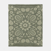 Vintage Paisley Bandana Throw, Fleece & Sherpa  (Vorderseite)