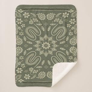 Vintage-Paisley-Bandana-Wurfdecke, Fleece & Sherpa Sherpadecke