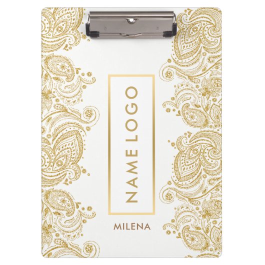 Vintage Paisley Lace Klemmbrett (Vorderseite)