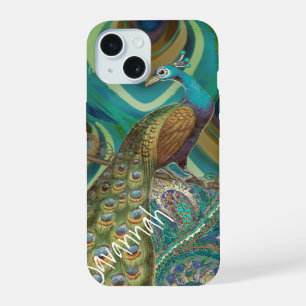 Vintage Paisley Pfauenfedern iPhone 5 15 Hülle