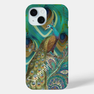 Vintage Paisley Pfauenfedern iPhone 5 15 Hülle