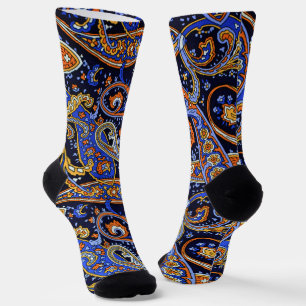 Vintage-Paisleymuster, persisches Blumendesign Socken