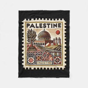 Vintage Palästina-Briefmarke Kuppel Kulturerbe Kun Fleecedecke