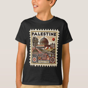 Vintage Palästina-Briefmarke Kuppel Kulturerbe Kun T-Shirt