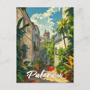 Vintage Palermo Postkarte