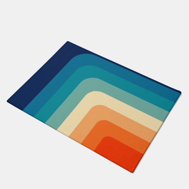 Vintage Palette des 70ers Fußmatte (Schrägansicht)