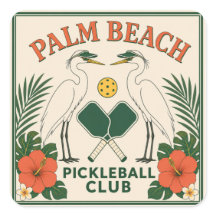 Vintage Palm Beach Pickleball Club Aufkleberbogen