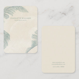 Vintage Palm Blätter Schmuckkarte Visitenkarte