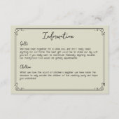 Vintage Palm Handgeschriebene Skriptspezifische In Begleitkarte (Vorderseite)