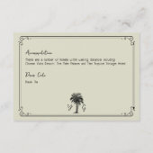 Vintage Palm Handgeschriebene Skriptspezifische In Begleitkarte (Rückseite)