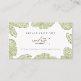 Vintage Palm Hochzeit in Urlaubsort Website einfüg Begleitkarte