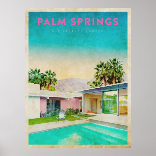 Vintage Palm Springs Architektur Poster (Vorne)