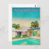 Vintage Palm Springs Architektur Postkarte (Vorne/Hinten)
