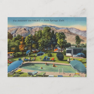 Vintage, Palm Springs, Kalifornien Postkarte
