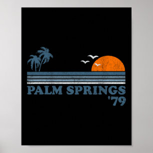 Vintage Palm Springs Strand Kalifornien Retro Surf Poster