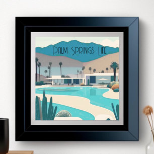 Vintage Palm Springs Wasserfarbe Poster