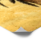 Vintage Palm Tree - angepasste tropische Vorlage Poster (Ecke)