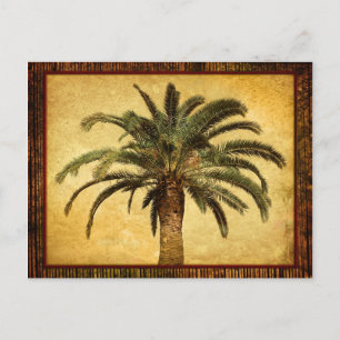 Vintage Palm Tree - angepasste tropische Vorlage Postkarte