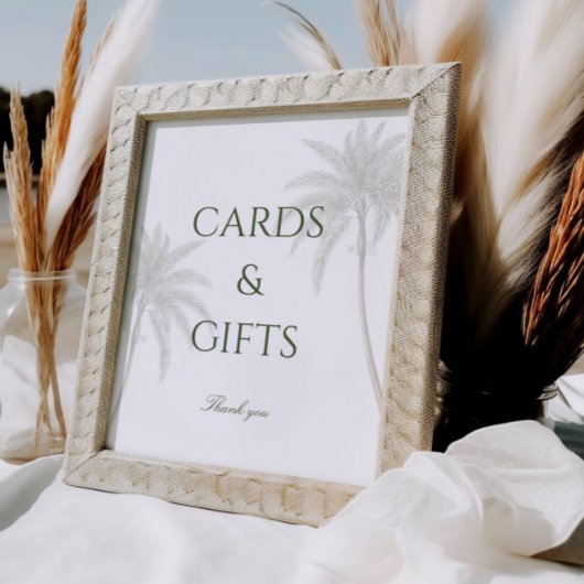 Vintage Palm Tree Hochzeitskarten & Geschenke Poster