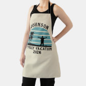 Vintage Palm Tree Sunset Custom Family Vacation Schürze (InSitu)