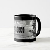 Vintage Palm Trees Personalised Tasse (VorderseiteRechts)