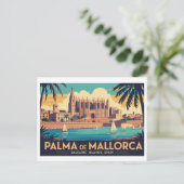 Vintage Palma de Mallorca   Postkarte (Stehend Vorderseite)